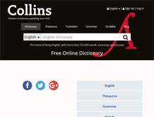 Tablet Screenshot of collinsdictionary.com